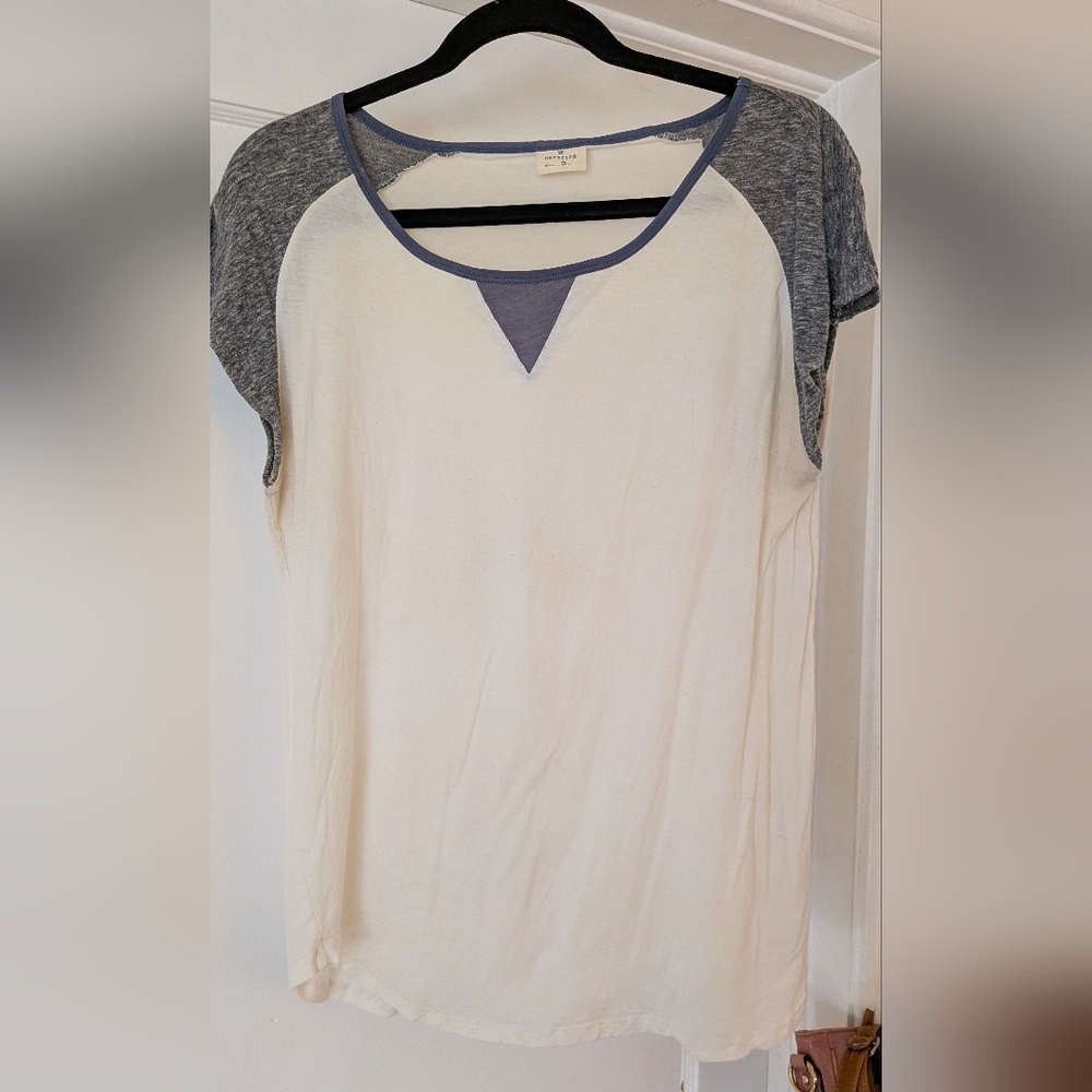 Hartford Cream and Gray Short Sleeve Tee